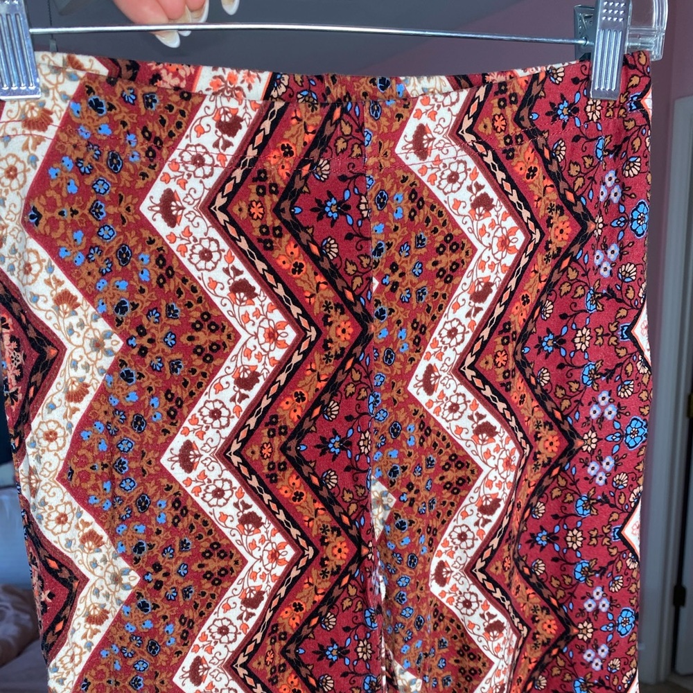 Printed Flare pants. Size Small. Gently worn